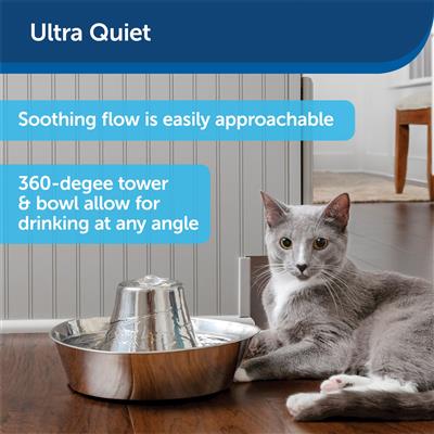 Water Fountain: Seaside Stainless Pet Fountain