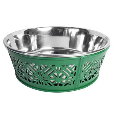 Bowl: Eco-friendly Stainless Steel Farmhouse Dog Bowl