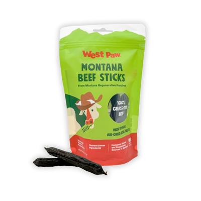 Treats: West Paw Air Dried Montana Beef Stick Dog Treats for Qwizl